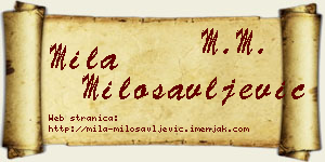 Mila Milosavljević vizit kartica